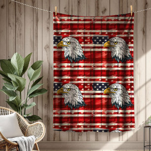 Couverture Polaire Aigle & Drapeau Lancer Célébrez l'Amérique dans le