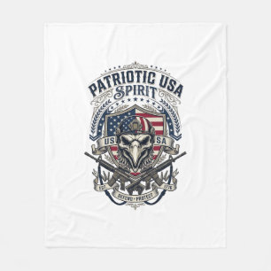 Couverture Polaire Aigle Tactique Patriotique Crâne Inspiré Militaire