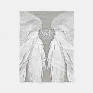 Couverture Polaire AILES ANGEL Monogramme Elegant Grey