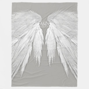 Couverture Polaire AILES ANGEL Monogramme Elegant Grey
