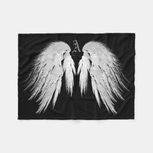 Couverture Polaire AILES ANGEL Monogramme Noir