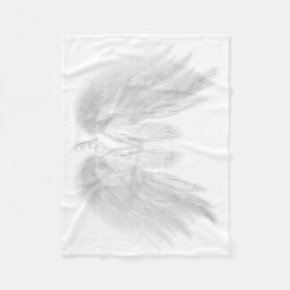 Couverture Polaire AILES D'ANGE Monogramme Blanc