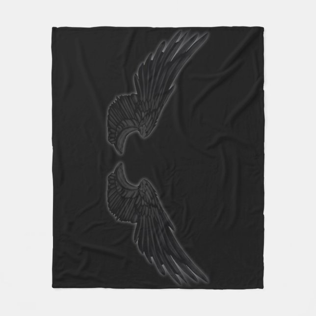 Couverture Polaire Ailes de l'Ange Noir (Devant)