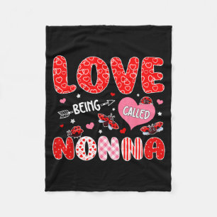 Couverture Polaire Aimer être appelé nonna valentine fête des mères
