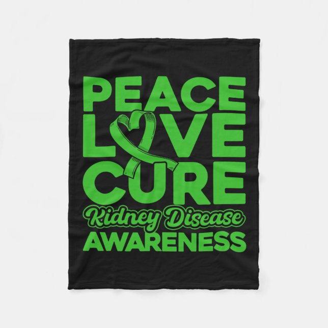 Couverture Polaire Aimer guérison Maladie du rein Sensibilisation (Devant)