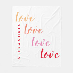 Couverture Polaire Aimer la typographie personnalisée