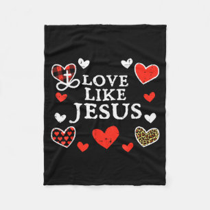 Couverture Polaire Aimez comme Jésus Dieu Saint-Valentin Chrétiens Ho