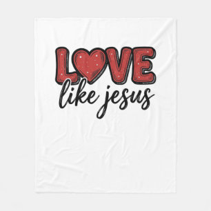 Couverture Polaire Aimez comme Jésus Modèle de maillot chrétien vinta