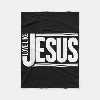 Couverture Polaire Aimez comme Jésus Verset Biblique Chrétien Foi Hom
