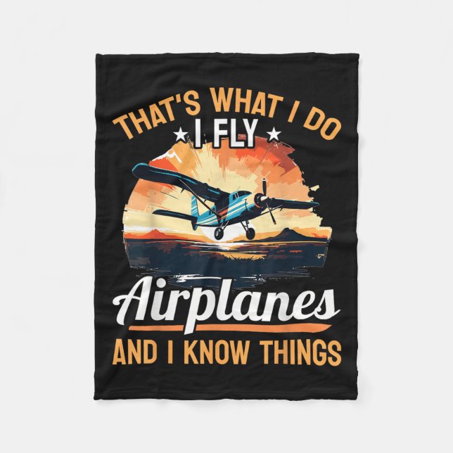 Couverture Polaire Airplane Aircraft Lot - That's What I Do I Fly Air (Devant)