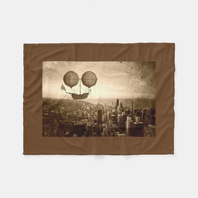 Couverture Polaire Airship Over Chicago (Devant (Horizontal))
