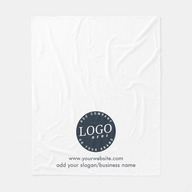 Couverture Polaire Ajouter Business Logo et site Web de l'entreprise  (Devant)