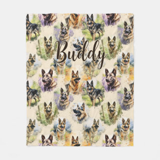 Couverture Polaire Ajouter un nom, berger allemand