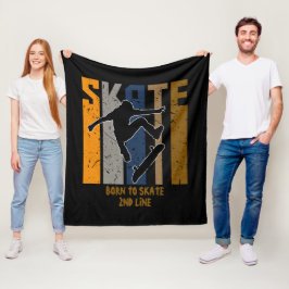 Couverture Polaire Ajouter un nom ou votre texte - SKATE Skateboarder