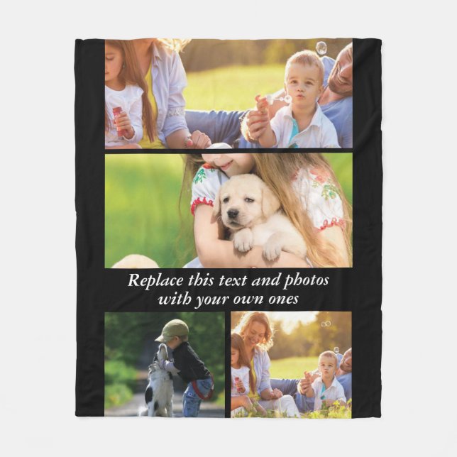 Couverture Polaire Ajouter votre propre texte et photos (Devant)