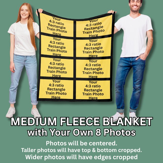 Couverture Polaire Ajoutez vos propres 8 photos de train (Créateur téléchargé)