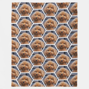 Couverture Polaire Ajoutez vos propres photos Mosaïque hexagonale Cou