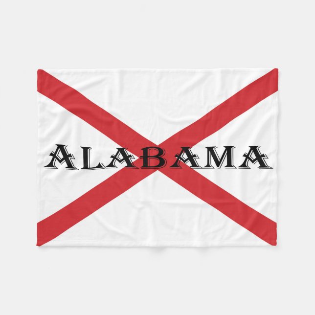 Couverture Polaire Alabama et drapeau (Devant (Horizontal))