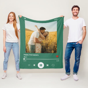 Couverture Polaire Album photo de chanson vert pour le 60e anniversai