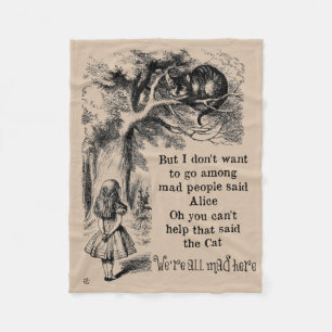 Couverture Polaire Alice au pays des merveilles ; Chat de Cheshire