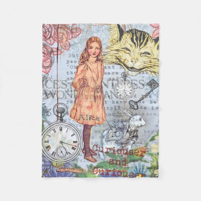 Couverture Polaire Alice au pays des merveilles Classique Cheshire Ra (Devant)