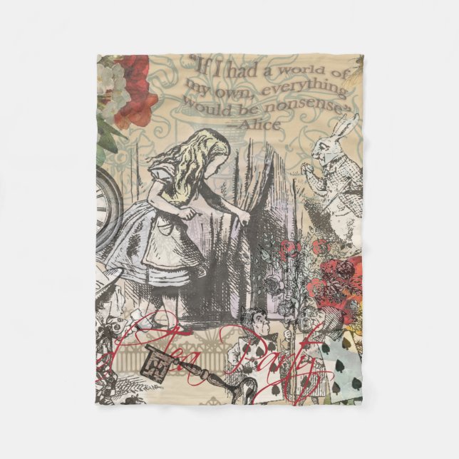 Couverture Polaire Alice au pays des merveilles Rideau Art classique (Devant)