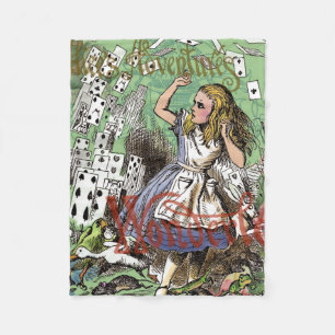 Couverture Polaire alice cartes pays des merveilles