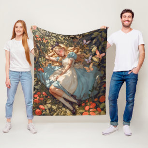 Couverture Polaire Alice classique rêve de Wonderland