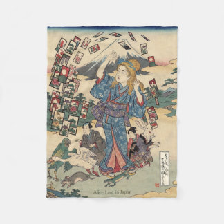 Couverture Polaire Alice Lost in Japan | Ukiyo-e Floating Wonderland