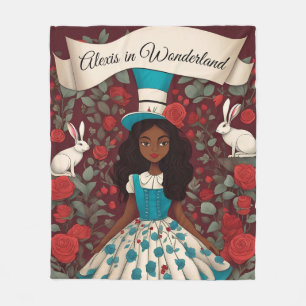 Couverture Polaire Alice noire au pays des merveilles