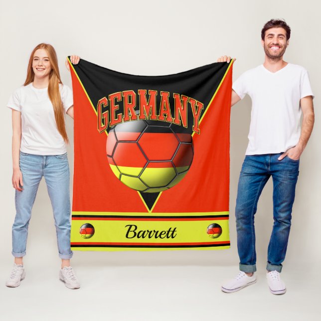 Couverture Polaire Allemagne Allemagne Bal de football drapeau allema (En situation)