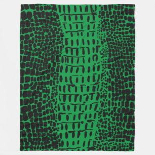 Couverture Polaire Alligator vert caché