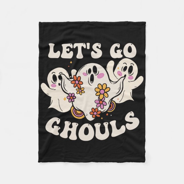 Couverture Polaire Allons Gouls Costume Halloween Citrouille Fantôme (Devant)