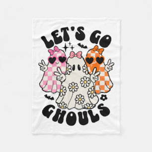 Couverture Polaire Allons Gouls Halloween Ghost Floral Mer Éffrayante