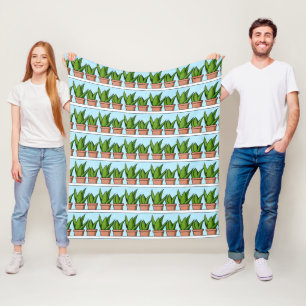 Couverture Polaire Aloe Vera Plantes Ai Art