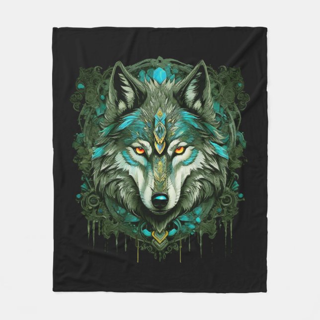 Couverture Polaire Alpha Loup (Devant)
