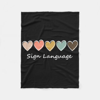 Couverture Polaire Alphabet Asl Américain Professeur Asl Langue des S