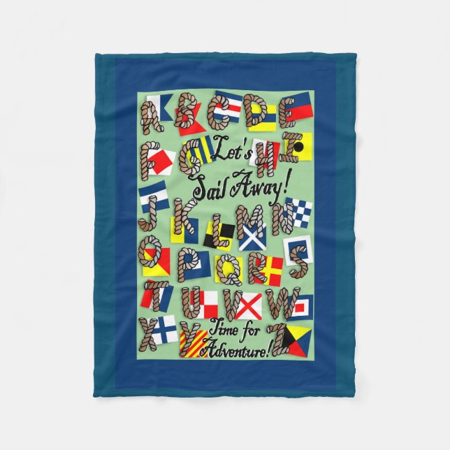Couverture Polaire Alphabet de drapeau nautique (Devant)