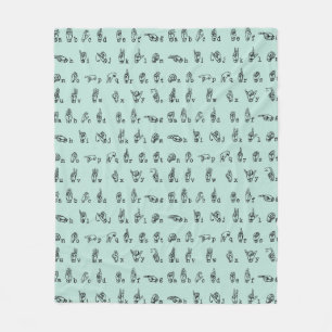 Couverture Polaire Alphabet de langue des signes américaine de //de