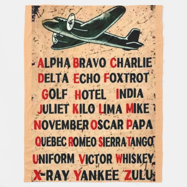 COUVERTURE POLAIRE ALPHABET MILITAIRE (Devant)