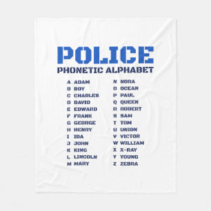 Couverture Polaire Alphabet Phonétique A à Z de la police complète