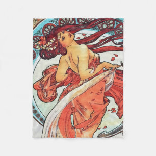 Couverture Polaire Alphonse Mucha Danse Vintage Art Nouveau peinture