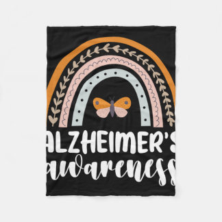 Couverture Polaire Alzheimer et #39; s Sensibilisation Démence Arc-en