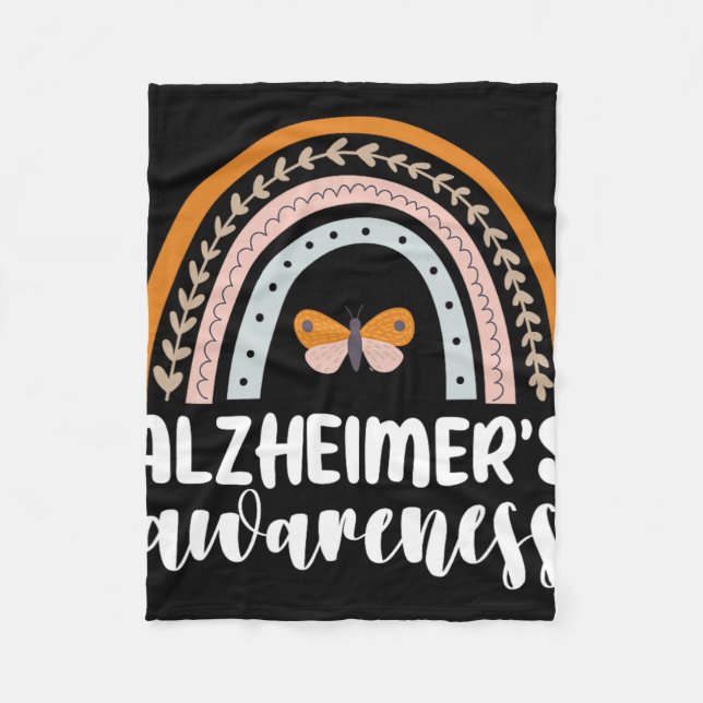 Couverture Polaire Alzheimer et #39; s Sensibilisation Démence Arc-en (Devant)