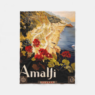 Couverture Polaire Amalfi Italie Poster de voyage Graphique d'art
