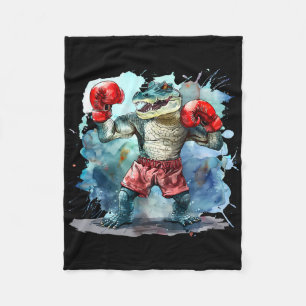 Couverture Polaire Amateur de boxe ours gants de boxe kickboxing drôl