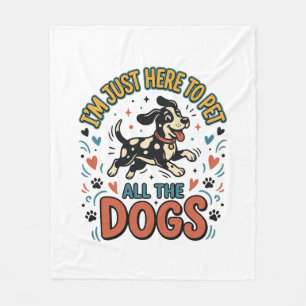 Couverture Polaire Amateur de chien drôle Vintage pour chien tous les