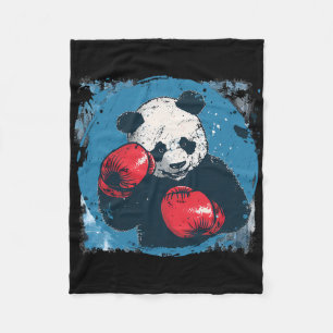 Couverture Polaire Amateur de Panda Boxe Gants de Boxe Kickboxing Drô