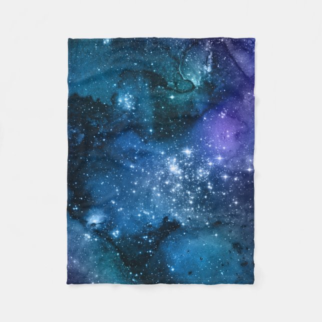 Couverture Polaire Amateurs de galaxie Starry Space Blue Sky White Sp (Devant)