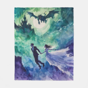 Couverture Polaire Amateurs de vol - Peinture aquarelle
